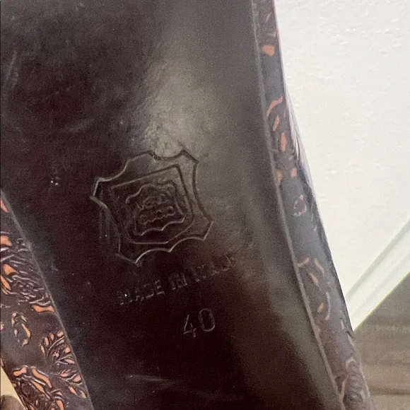 🛑 1 hour sale. Dolce & Gabbana, size 40 (US 9.5), Brown Rose, Floral Shoes - Picture 11 of 14